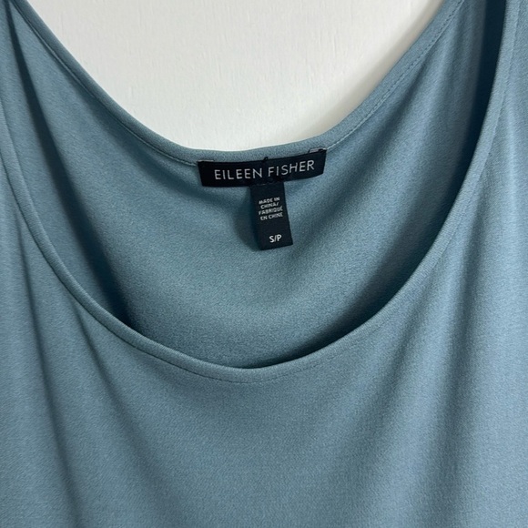 Eileen Fisher Slate Blue 100% Silk Tank Top Size Small - Picture 2 of 10